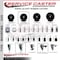 Service Caster 3.5'' Soft Rubber Swivel 1-1/4'' Expanding Stem Caster with Brake SCC-EX20S3514-SRS-PLB-114 - alternate 4